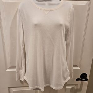 Women's White Long Sleeve Top